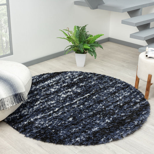 Plushy 386 Lava Shaggy Round Rug
