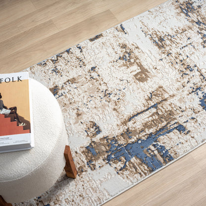 Fable 475 Arctic Abstract, Modern Hallway Runner