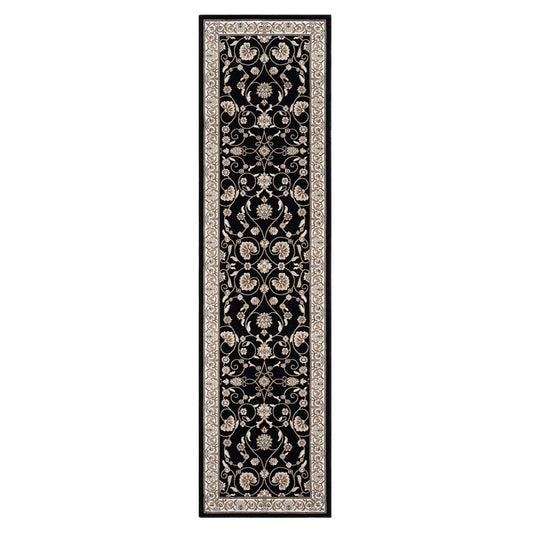 Estate 512 Black Traditional, Classic Hallway Runner