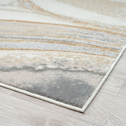 Amber 184 Sand Abstract, Geometric Rug