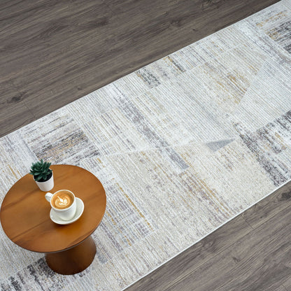 Easton 468 Slate Abstract, Transitional Hallway Runner
