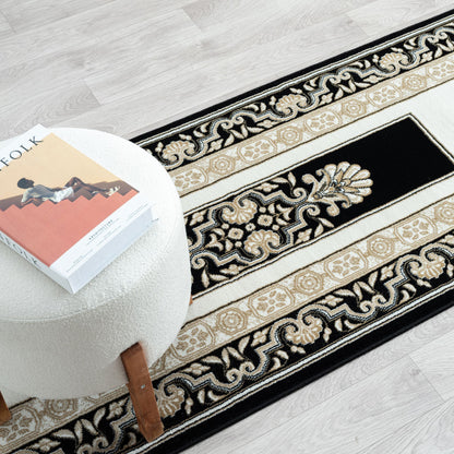 Royal 523 Black Traditional, Classic Hallway Runner