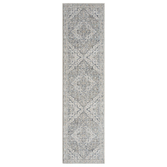 Aubrey 6753 Taupe Abstract, Traditional Hallway Runner