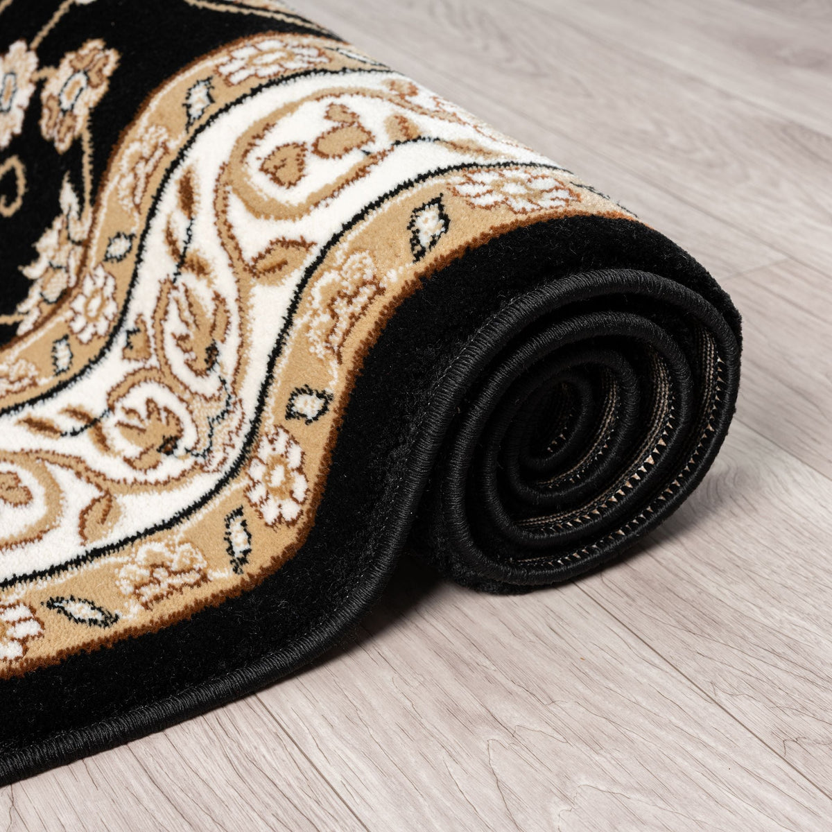 Estate 512 Black Traditional, Classic Hallway Runner