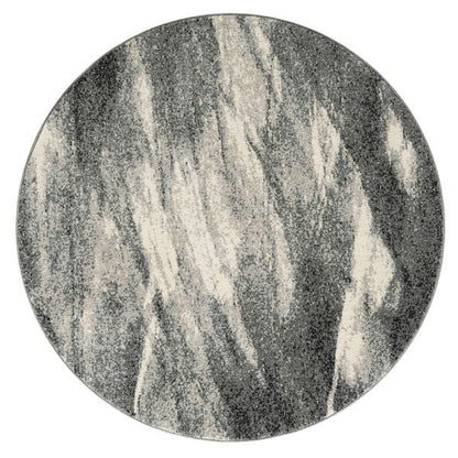 Astor 483 Ash Abstract Round Rug