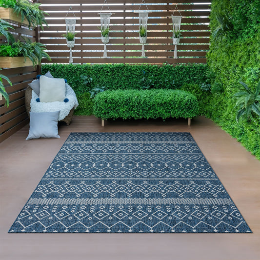 Patio 452 Ocean Indoor Outdoor Indoor/Outdoor, Flatweave Rug