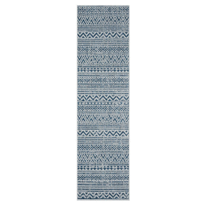Patio 453 Frost Indoor Outdoor Indoor/Outdoor, Flatweave Hallway Runner