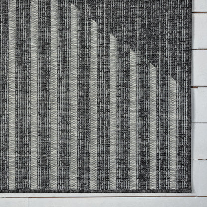 Alfresco 425 Ebony Indoor Outdoor Indoor/Outdoor, Flatweave Rug