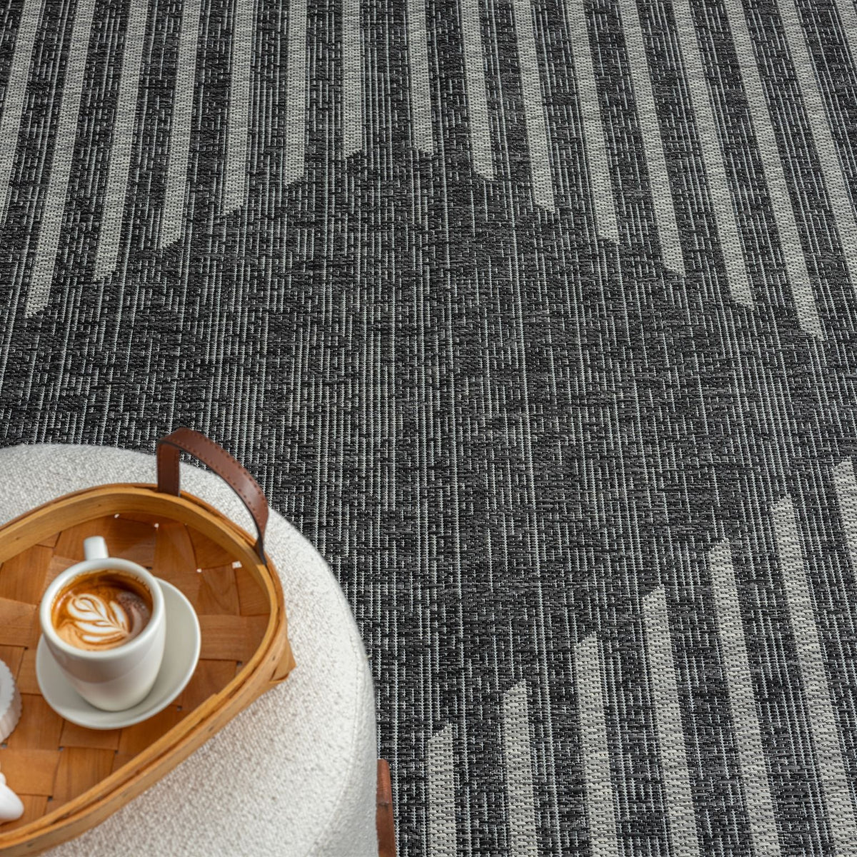 Alfresco 425 Ebony Indoor Outdoor Indoor/Outdoor, Flatweave Rug