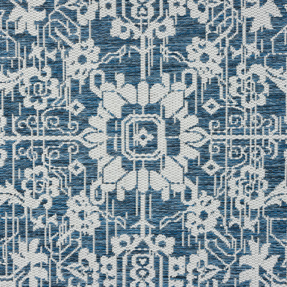 Patio 455 Denim Indoor Outdoor Indoor/Outdoor, Flatweave Rug