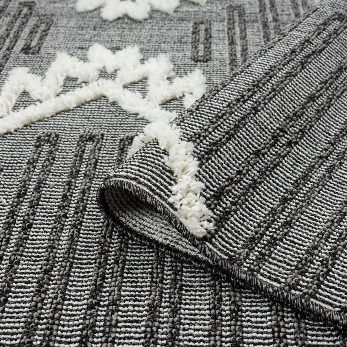 Cottage 544 Ash Geometric Rug