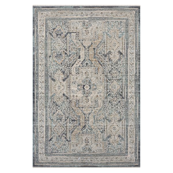 Aubrey 6752 Charcoal Abstract, Traditional Rug