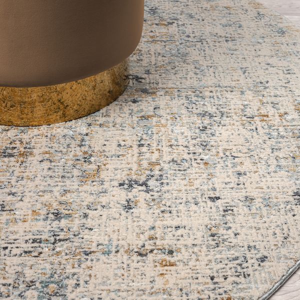 Aubrey 6738 Sand Abstract, Traditional Round Rug