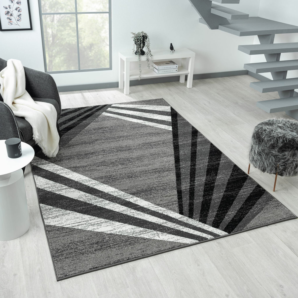 Adore 2317 Grey Abstract Rug