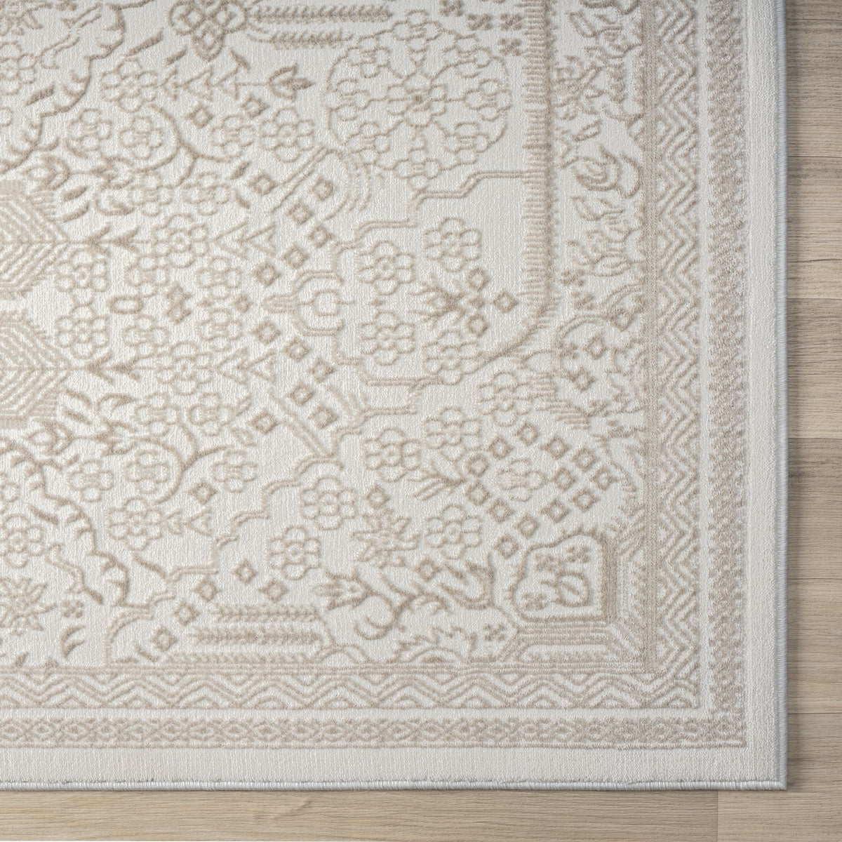 Fable 472 Sand Abstract, Modern Hallway Runner