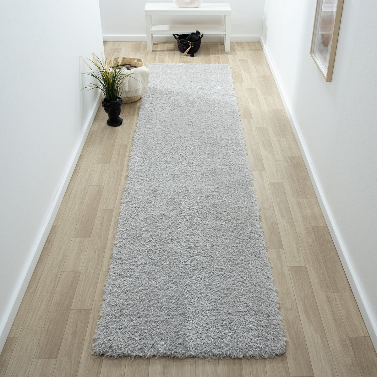 Fleecy 398 Cloud Shaggy Hallway Runner