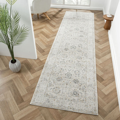 Easton 466 Sand Abstract, Transitional Hallway Runner