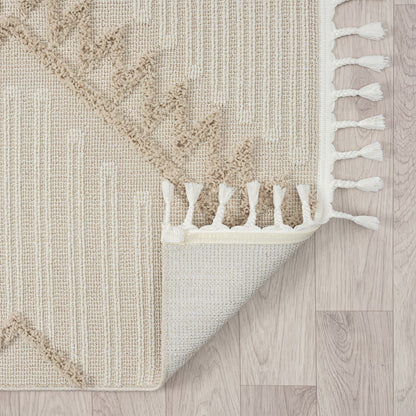 Cottage 545 Taupe Geometric Hallway Runner
