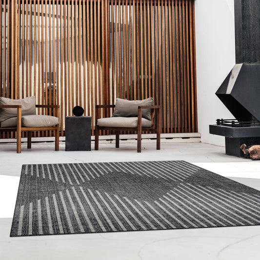Alfresco 425 Ebony Indoor Outdoor Indoor/Outdoor, Flatweave Rug