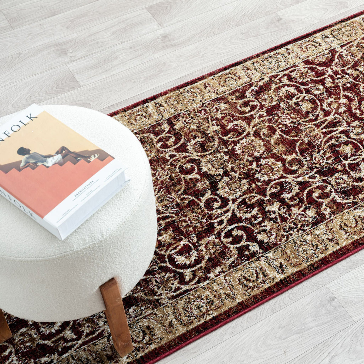 Royal 527 Red Traditional, Classic Hallway Runner