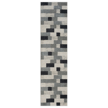 Astor 484 Slate Abstract Hallway Runner