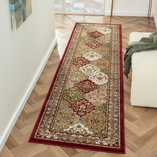 Royal 528 Red Traditional, Classic Hallway Runner