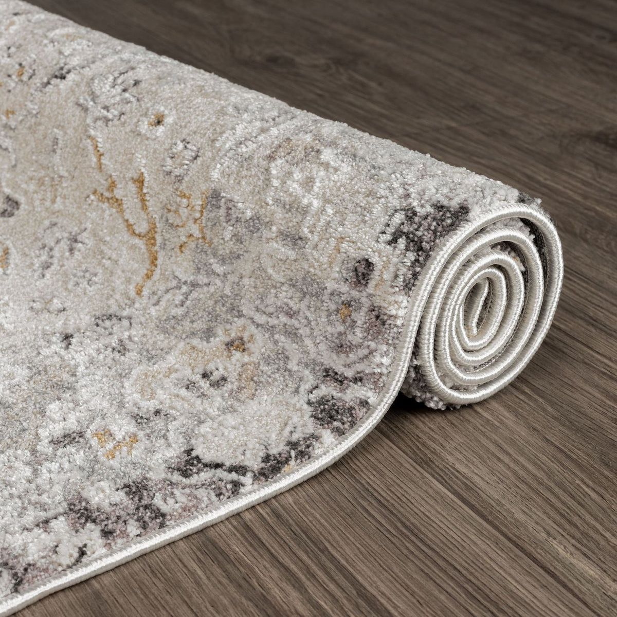 Easton 462 Silver Abstract, Transitional Hallway Runner