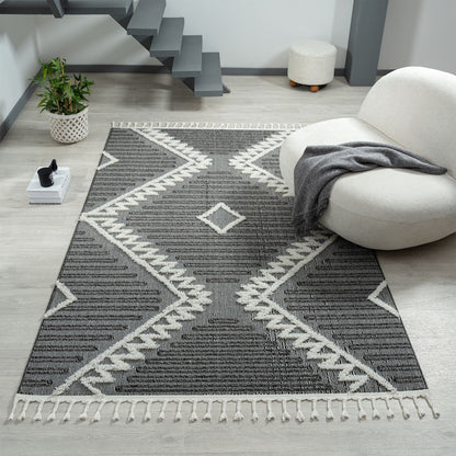 Cottage 544 Ash Geometric Rug