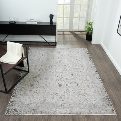 Easton 462 Silver Abstract, Transitional Rug