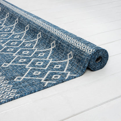 Patio 452 Ocean Indoor Outdoor Indoor/Outdoor, Flatweave Hallway Runner