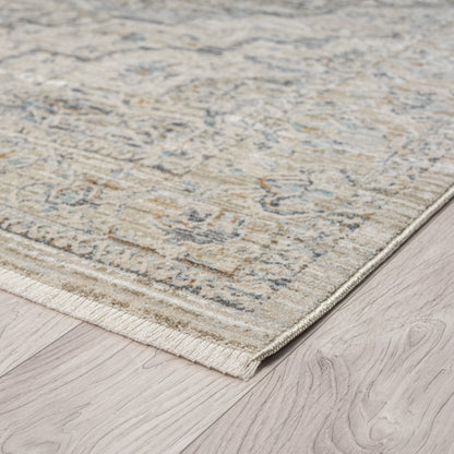 Aubrey 6753 Taupe Abstract, Traditional Hallway Runner