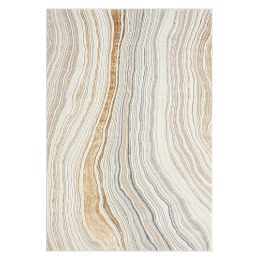 Amber 185 Stone Abstract, Geometric Rug