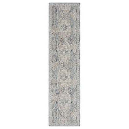 Aubrey 6752 Charcoal Abstract, Traditional Hallway Runner