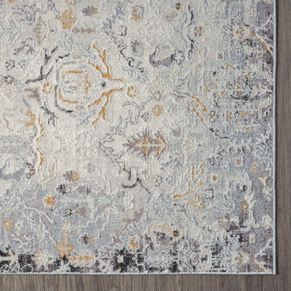 Easton 462 Silver Abstract, Transitional Hallway Runner
