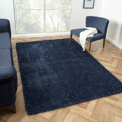 Fleecy 396 Navy Shaggy Rug