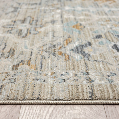 Aubrey 6755 Taupe Abstract, Traditional Rug