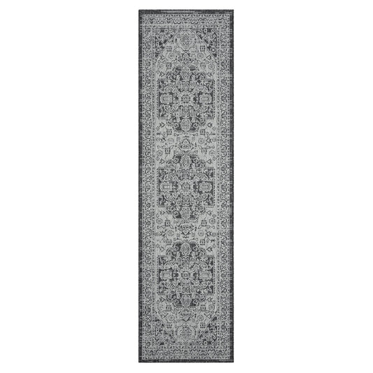 Alfresco 424 Slate Indoor Outdoor Indoor/Outdoor, Flatweave Hallway Runner