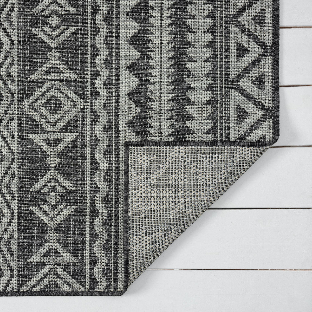 Alfresco 421 Charcoal Indoor Outdoor Indoor/Outdoor, Flatweave Rug