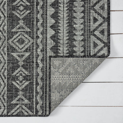 Alfresco 421 Charcoal Indoor Outdoor Indoor/Outdoor, Flatweave Rug
