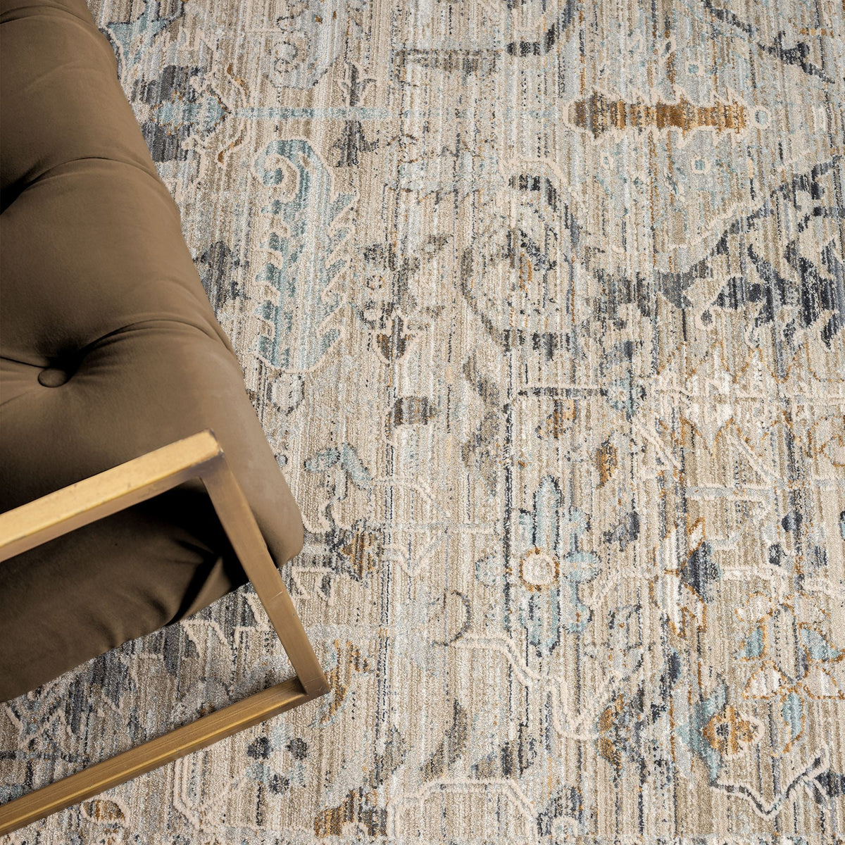 Aubrey 6755 Taupe Abstract, Traditional Rug