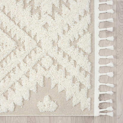Cottage 548 Sand Geometric Hallway Runner