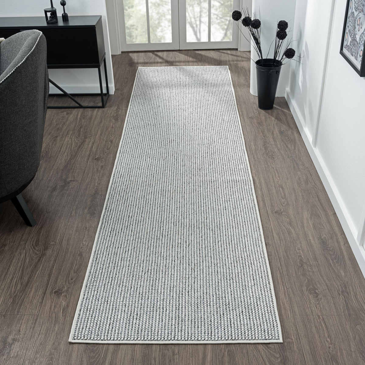 Solace 196 Steel Flatweave Hallway Runner