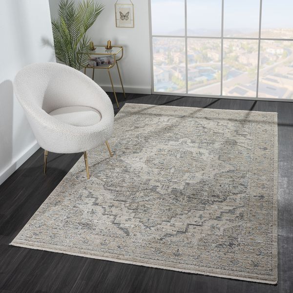 Aubrey 6753 Taupe Abstract, Traditional Rug