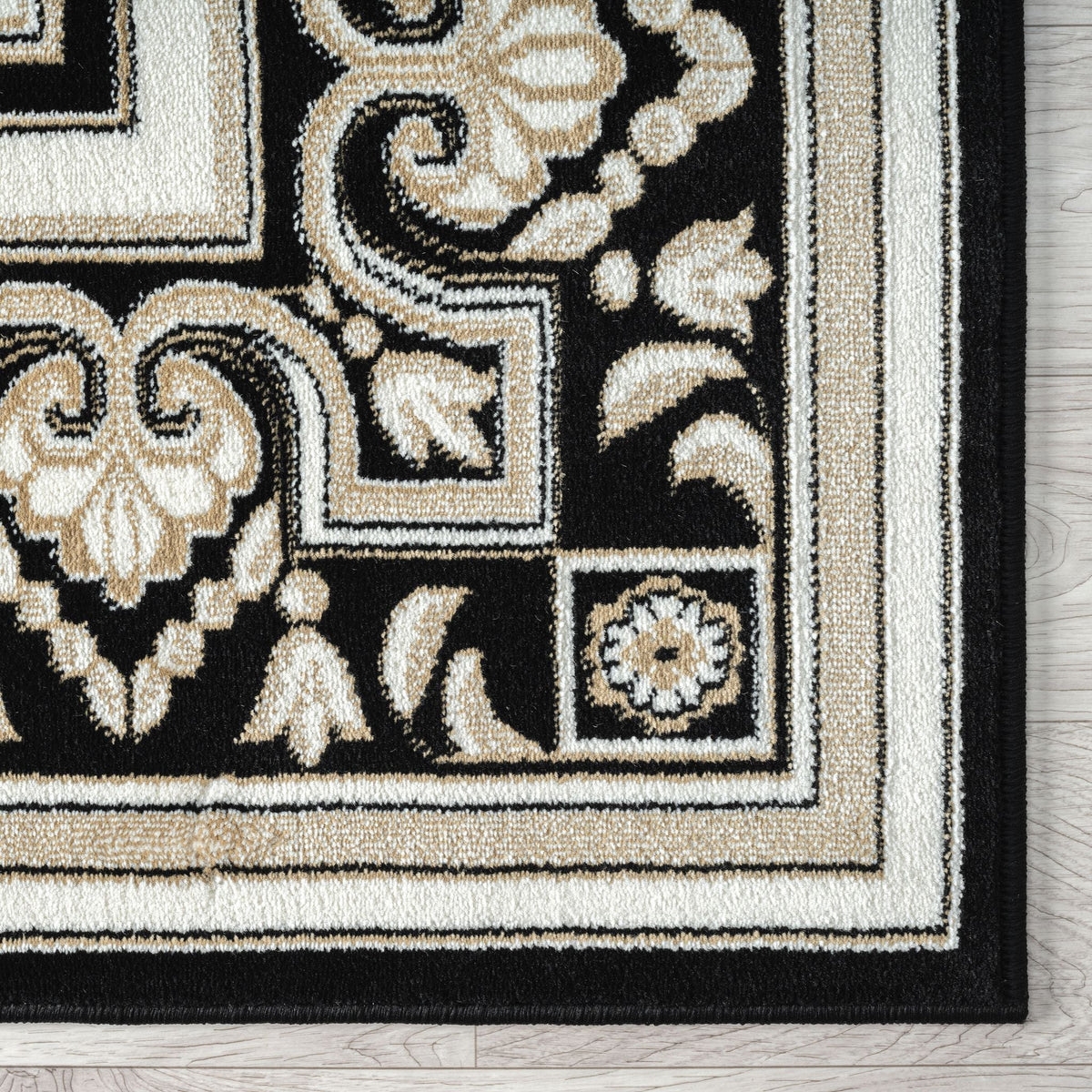 Royal 523 Black Traditional, Classic Hallway Runner