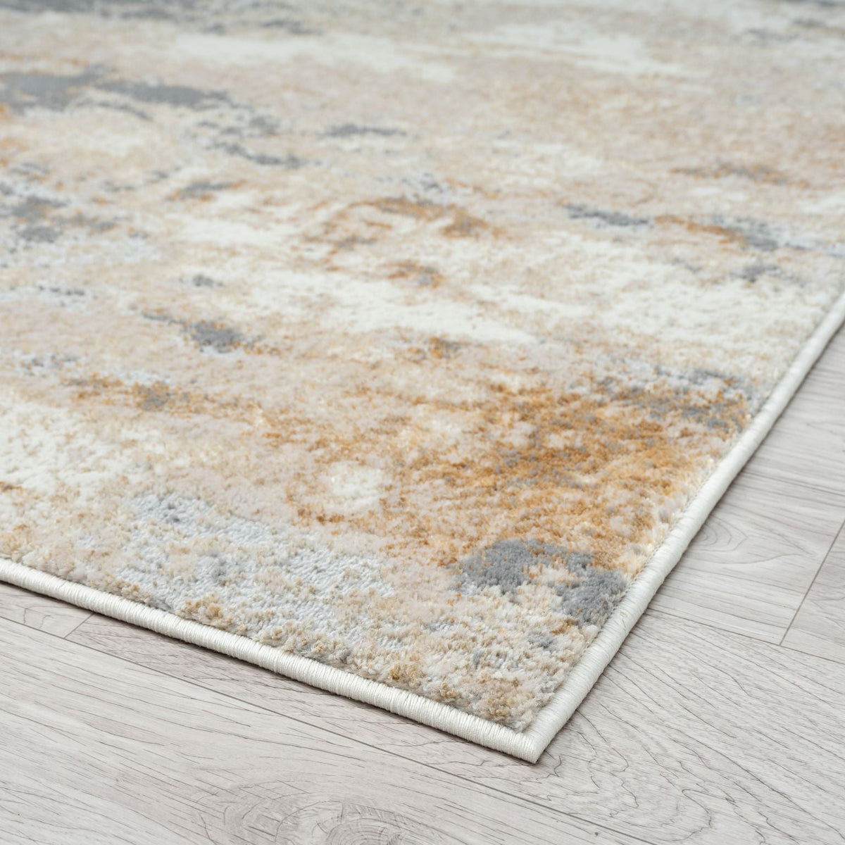 Amber 187 Taupe Abstract, Geometric Hallway Runner