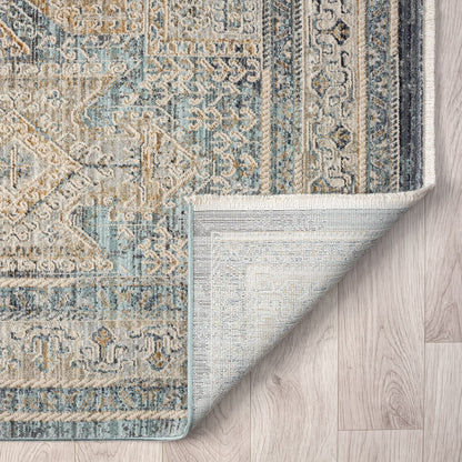 Aubrey 6752 Charcoal Abstract, Traditional Hallway Runner