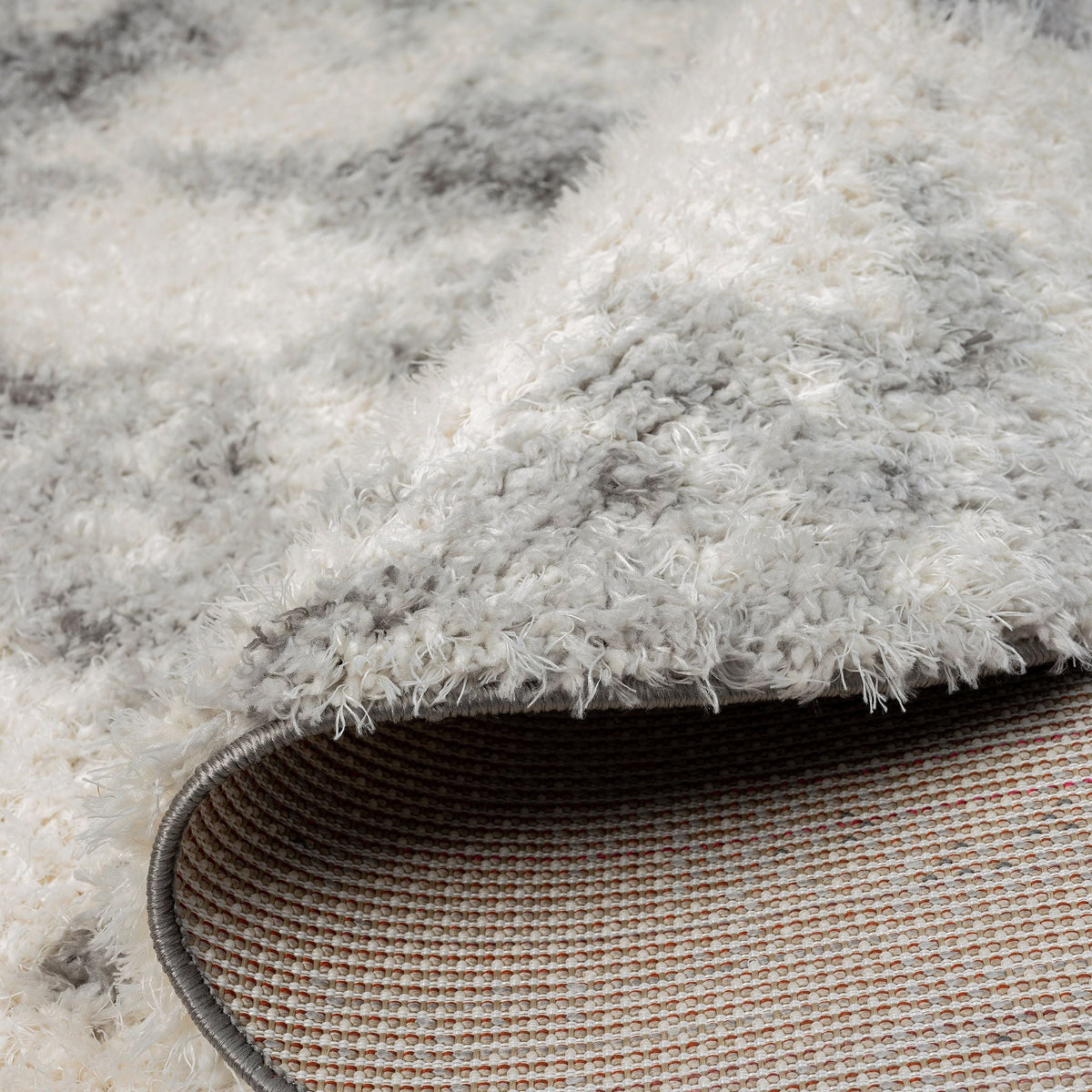 Plushy 389 Ash Shaggy Round Rug