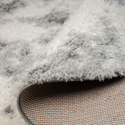 Plushy 389 Ash Shaggy Round Rug