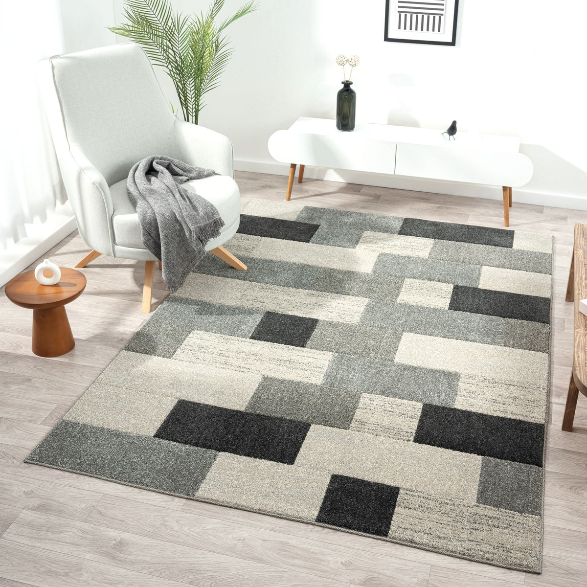 Astor 484 Slate Abstract Rug