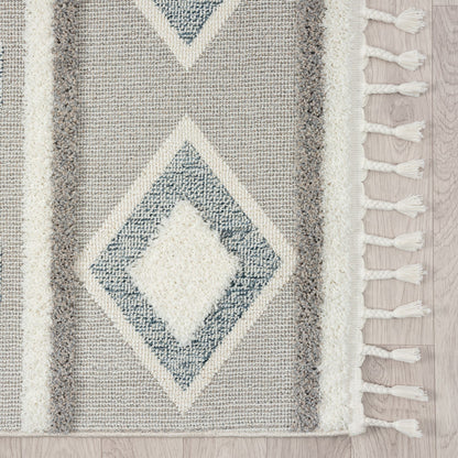 Cottage 546 Slate Geometric Hallway Runner